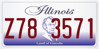 IL license plate Z783571