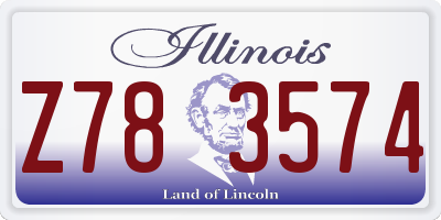 IL license plate Z783574