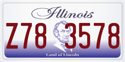 IL license plate Z783578
