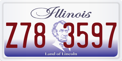 IL license plate Z783597