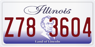 IL license plate Z783604