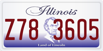 IL license plate Z783605
