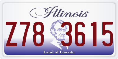 IL license plate Z783615