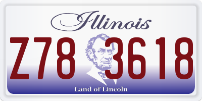 IL license plate Z783618