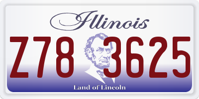 IL license plate Z783625