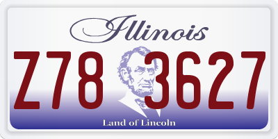 IL license plate Z783627