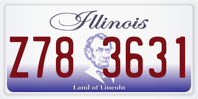 IL license plate Z783631