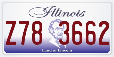 IL license plate Z783662