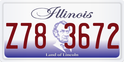 IL license plate Z783672