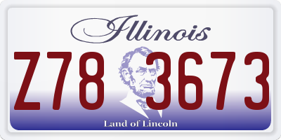 IL license plate Z783673