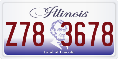IL license plate Z783678