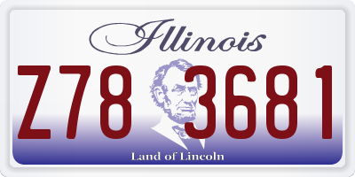 IL license plate Z783681