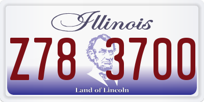 IL license plate Z783700
