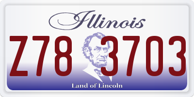 IL license plate Z783703