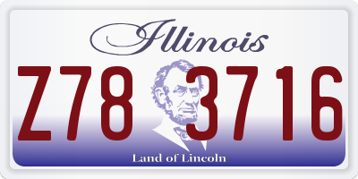 IL license plate Z783716