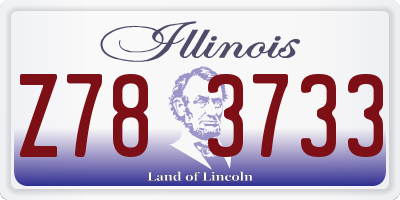 IL license plate Z783733
