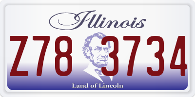 IL license plate Z783734
