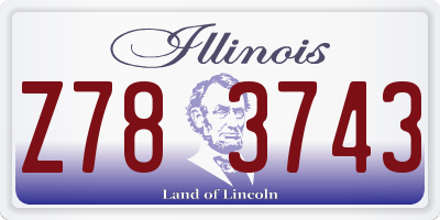 IL license plate Z783743