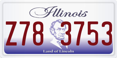 IL license plate Z783753