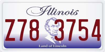IL license plate Z783754