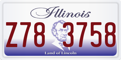 IL license plate Z783758
