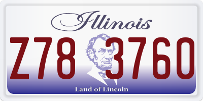 IL license plate Z783760