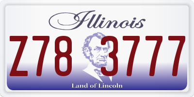 IL license plate Z783777