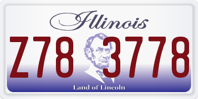 IL license plate Z783778