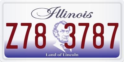 IL license plate Z783787