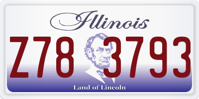 IL license plate Z783793
