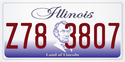 IL license plate Z783807