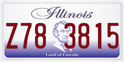 IL license plate Z783815