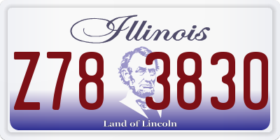 IL license plate Z783830