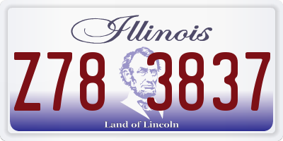 IL license plate Z783837