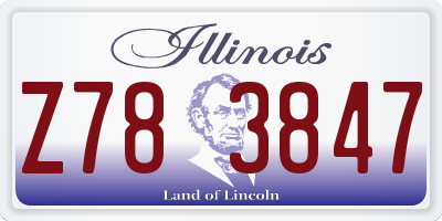 IL license plate Z783847