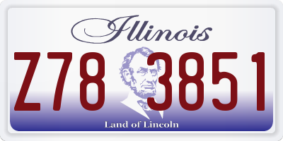 IL license plate Z783851