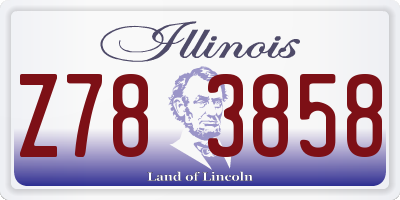 IL license plate Z783858