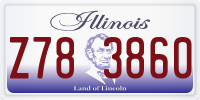 IL license plate Z783860