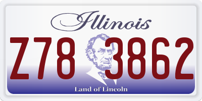 IL license plate Z783862