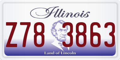 IL license plate Z783863