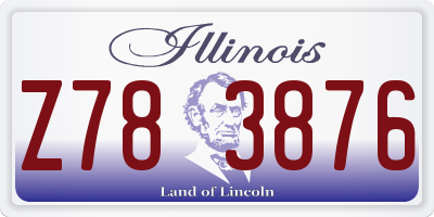 IL license plate Z783876