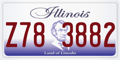 IL license plate Z783882