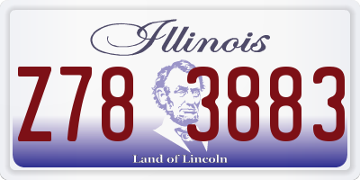 IL license plate Z783883