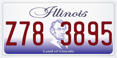 IL license plate Z783895