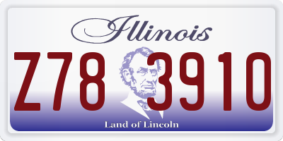 IL license plate Z783910