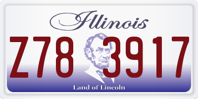 IL license plate Z783917