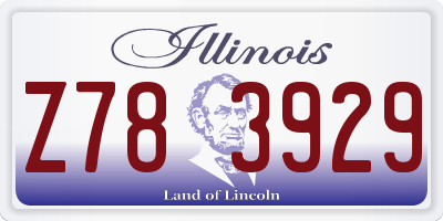 IL license plate Z783929
