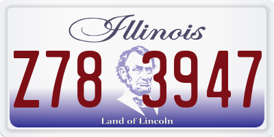 IL license plate Z783947