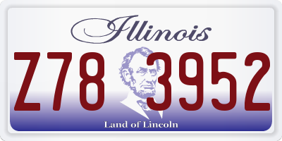 IL license plate Z783952