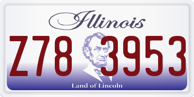 IL license plate Z783953